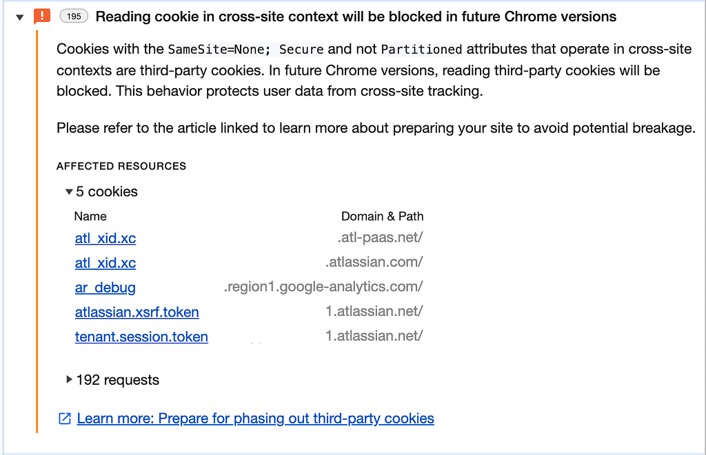 Third-party cookie will be blocked. Learn more in the Issues