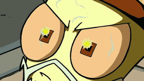 Zim burned eyes