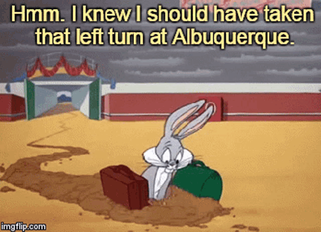 Bugs Bunny Albuquerque GIF - BugsBunny Albuquerque LeftTurn - Discover ...