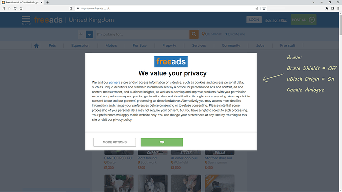 Screenshot B (Brave uBlock Origin)