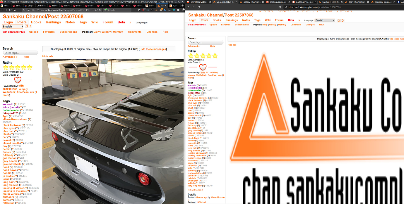 Can't load videos or pictures on Sankaku Complex Browser Support Brave Community