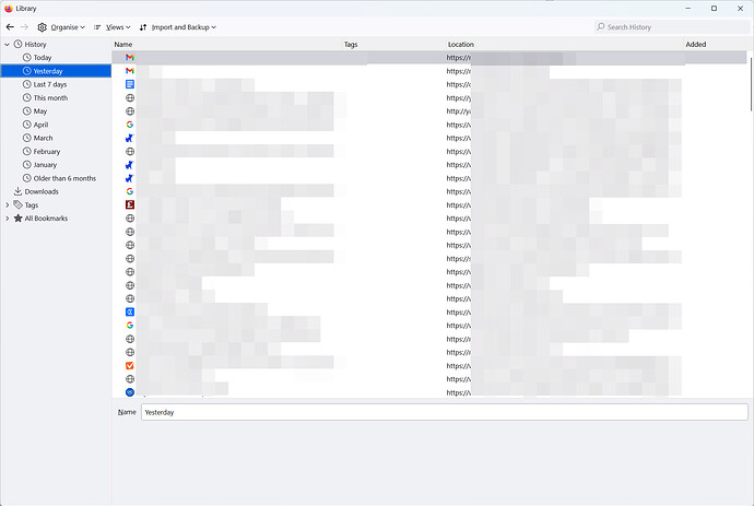 Firefox History