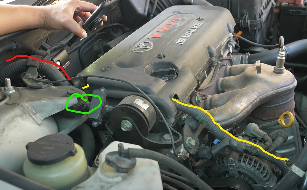2AZFE Timing Chain Tensioner Replacement, Wire Harness Clamp Help