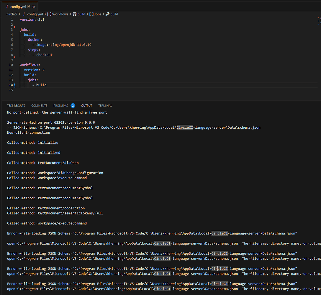 VSCode Extension - language server errors - VS Code Extension ...