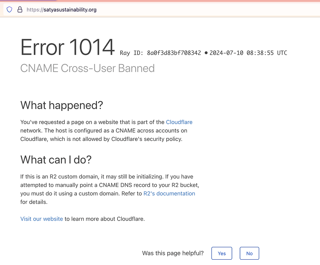 The domain I bought on cloudflare does not point to the