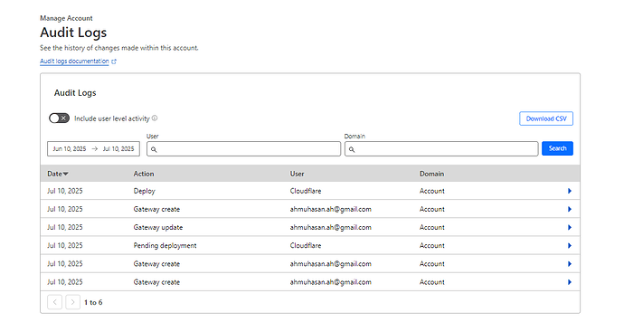 audit logs