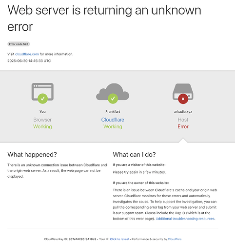 3 of 5 of my domains return 520 error since several days