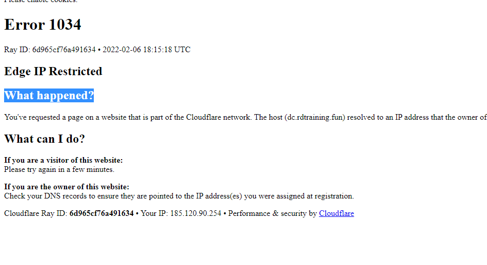 1034 error cloudfare 1.1.1.1 - 1.1.1.1 - Cloudflare Community
