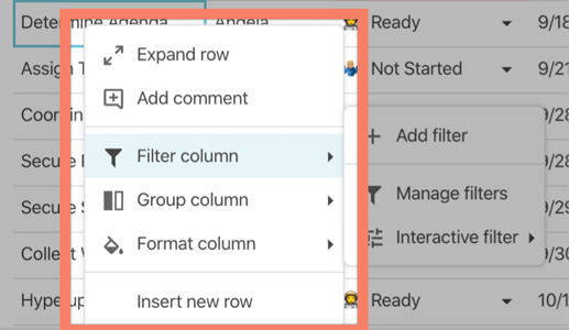 cell formatting options
