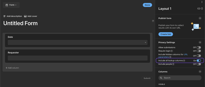 Privacy settings > Include all