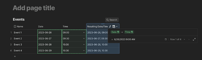 Date + Time - DateTime