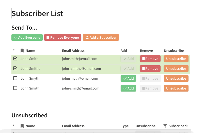 html-email-subscriber-list