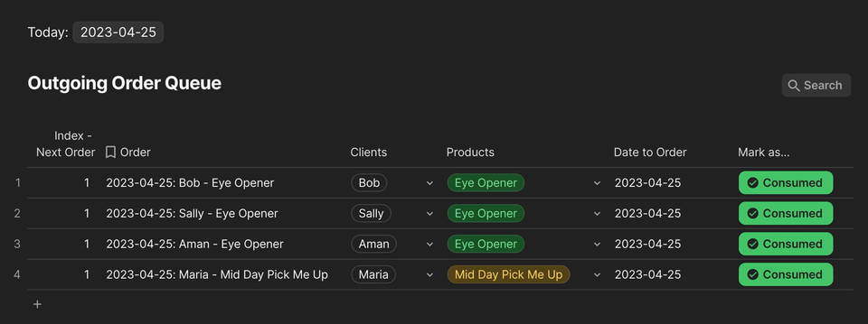Next Order - Button Mark as ...