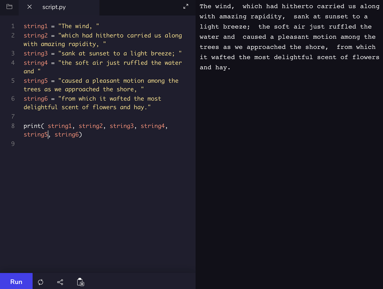 Why should we use concatenation instead of just the print function