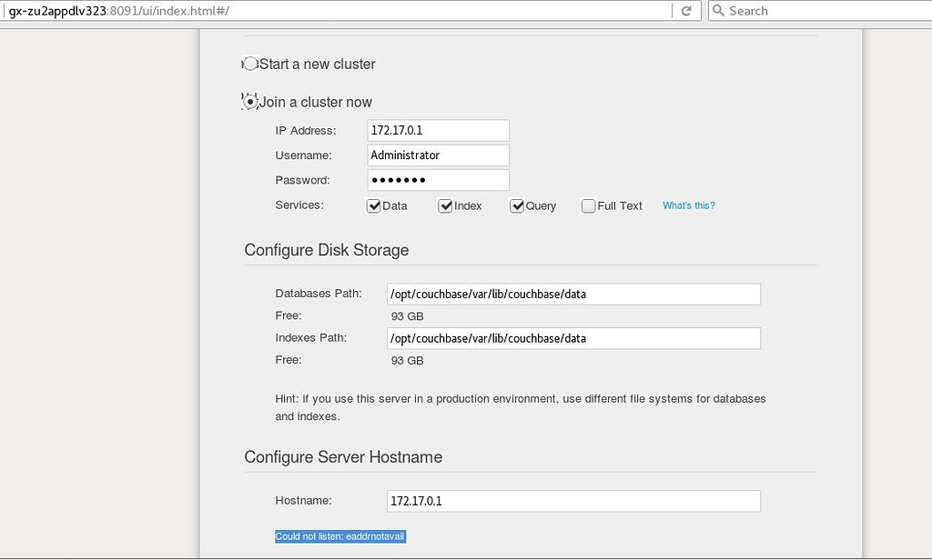 Want to join existing cluster but getting error while doing
