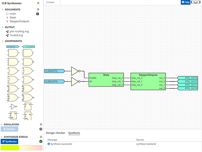 Figure 4: Top level logic description showing two Verilog modules.