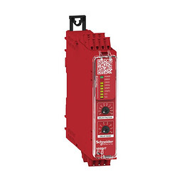 Figure 2: Image of the Schneider Electric XPSBAT12A1AC (Harmony) safety module featuring OSSD inputs.