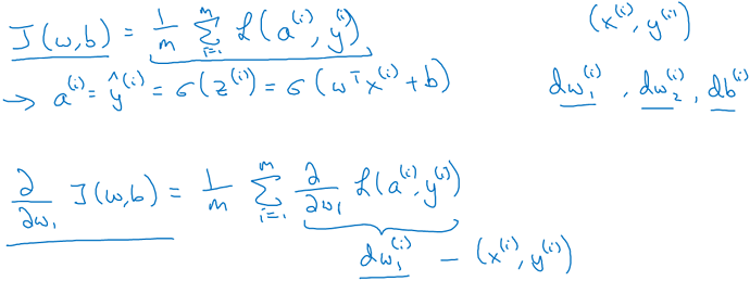 Logistic Regression on m examples