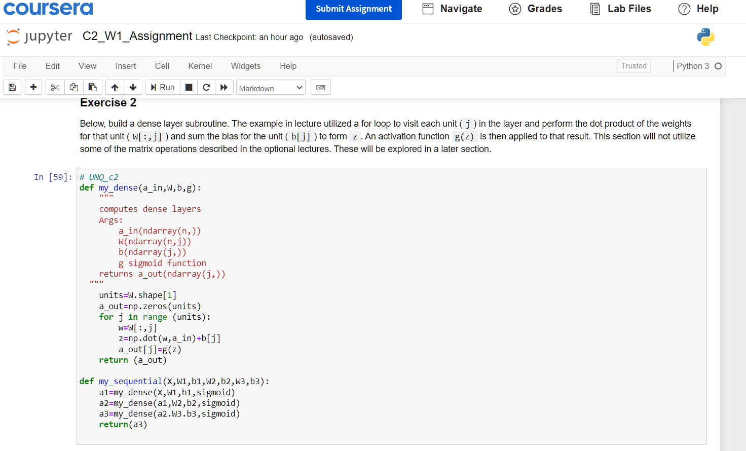 UNQ_C2 missing message in C2_W1 assignment - Advanced Learning ...