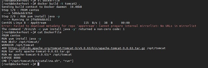 Dockerfile error