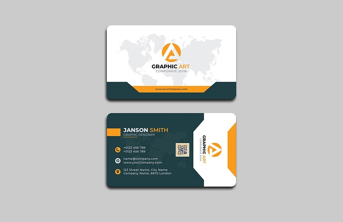 Free Square Round Corner Business Card Mockup