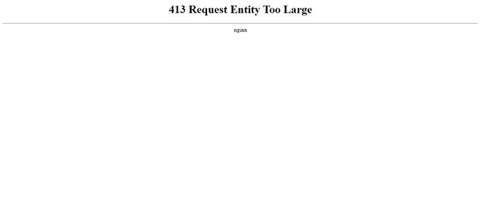 Entity too large