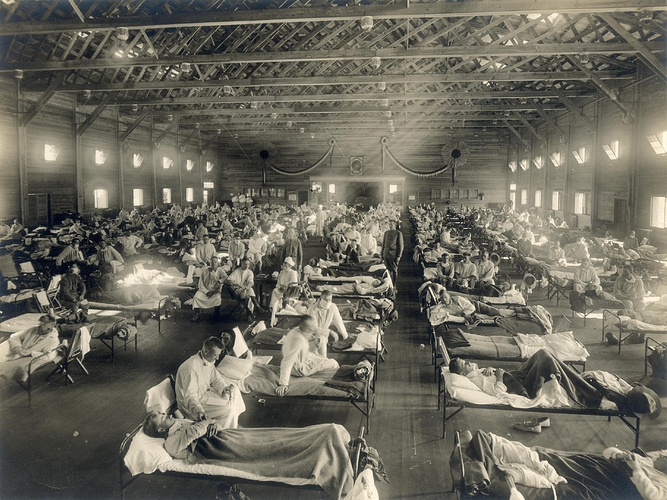 2884px-Emergency_hospital_during_Influenza_epidemic,_Camp_Funston,Kansas-_NCP_1603