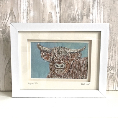 highland cow framed copy