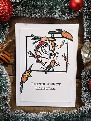 Guinea pig carrot christmas handmade mockup