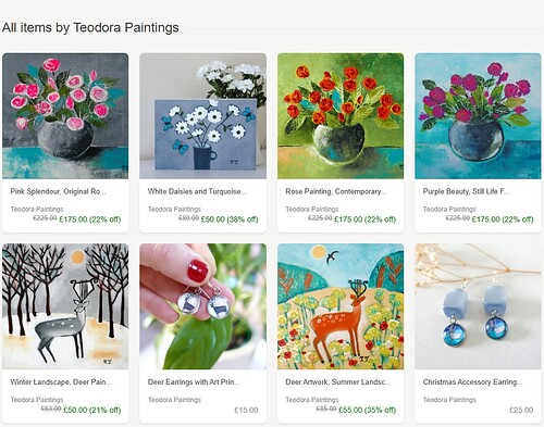 Sale in my Folksy shop