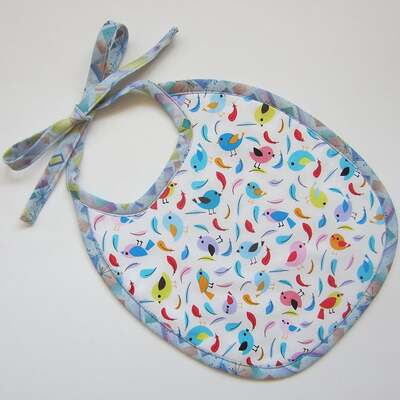 SALE  Birds and Feathers Babies Bib % to Ukraine