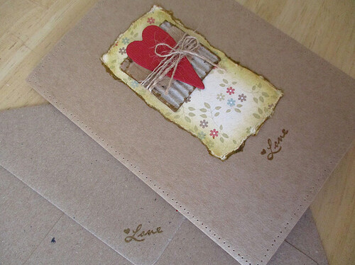 7734955-Collage-Folk-Heart-Love-Cards-x-3-with-Envelopes-Notecards-Greeting-Cards-2