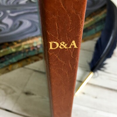 Blue & Gold Marble & Leather Notebook8