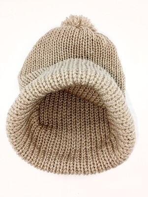 tan double layered hat (1)