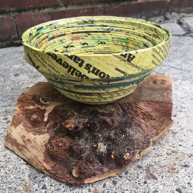 7527408-Yellow-Recycled-Newpaper-Bowl-0