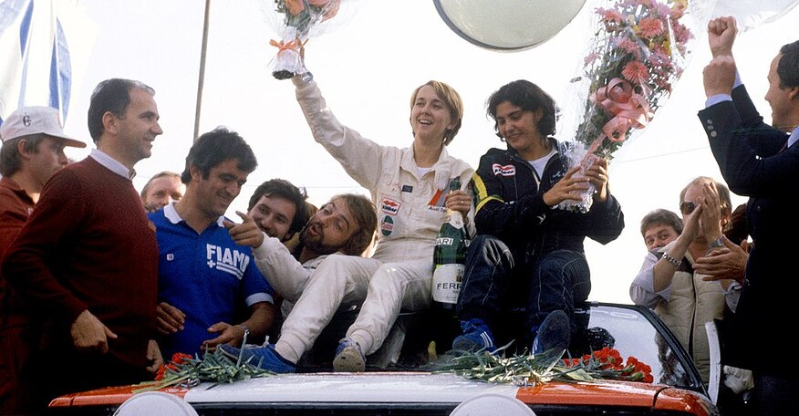 Fabrizia Pons and Michèle Mouton, 1981, Rallye Sanremo