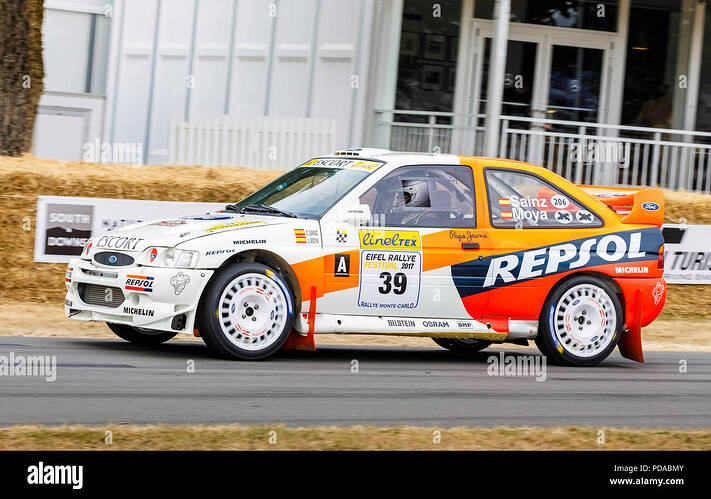 1997-ford-escort-cosworth-wrc-with-driver-nick-jarvis-at-the-2018-goodwood-festival-of-speed-sussex-uk-PDABMY