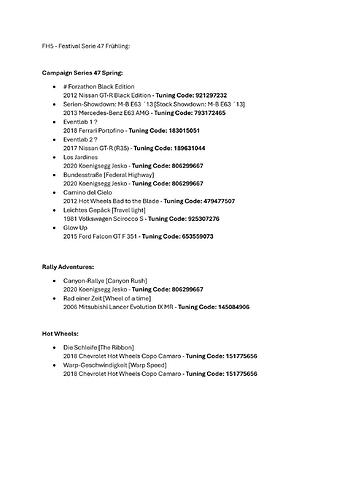 Festival Tuning Codes-10