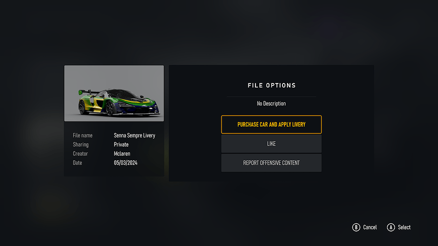 My Designs menu