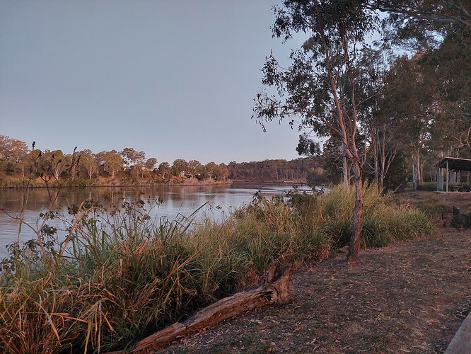 The river, you can just make out the remains of the docks in the distance on the right