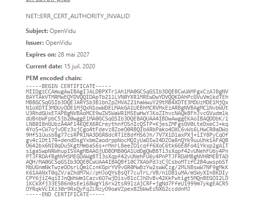 cert not valid