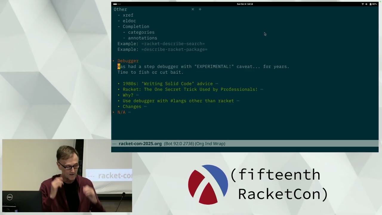 "It Works": More Adventures with Racket and Emacs