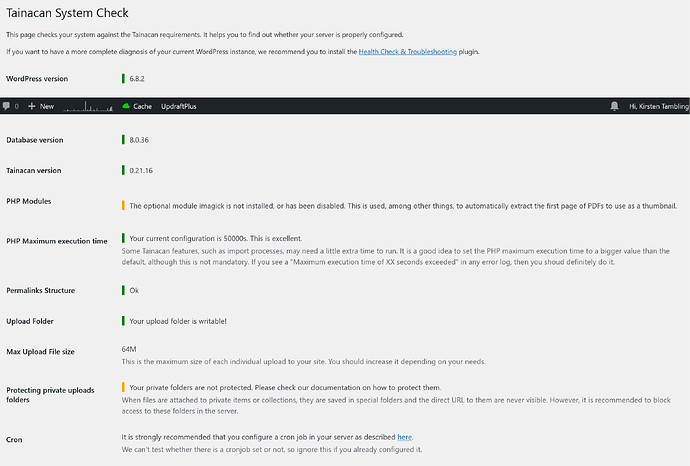 Screenshot 2025-09-29 at 12-38-59 System check ‹ The Clockworks — WordPress