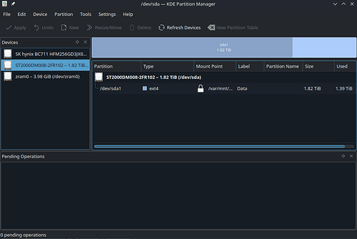 KDE Partition Manager