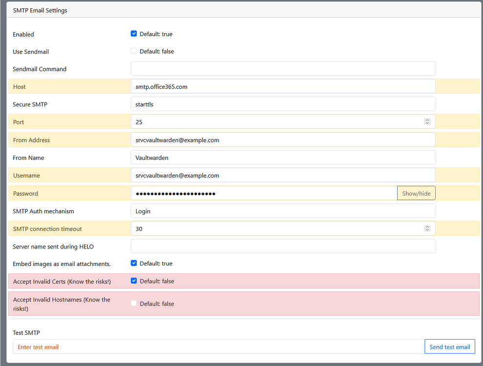 Smtp configuration help vaultwarden forum formerly bitwarden rs 