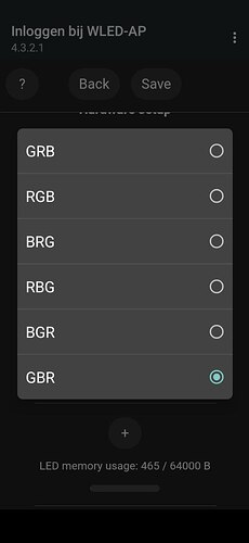 FW1906 setting RGB