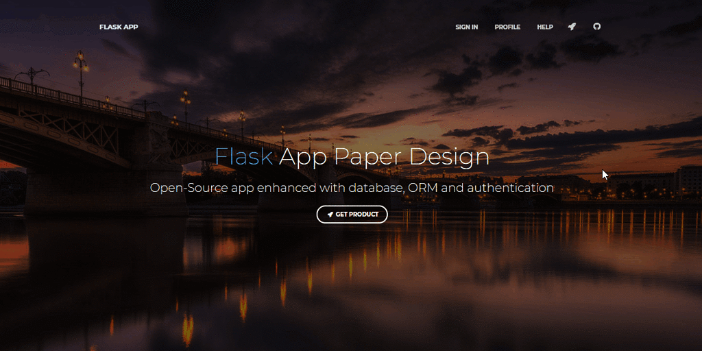 Flask Paper Kit FullStack OpenSource App MIT License The