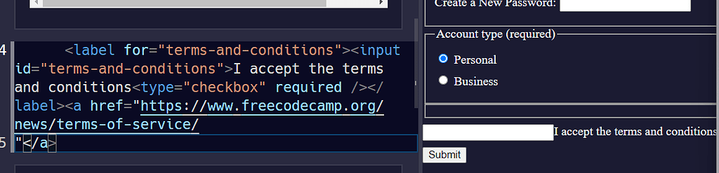 Registration form step 31 - HTML-CSS - The freeCodeCamp Forum