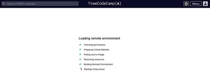 freecodecamp_unable to start vm