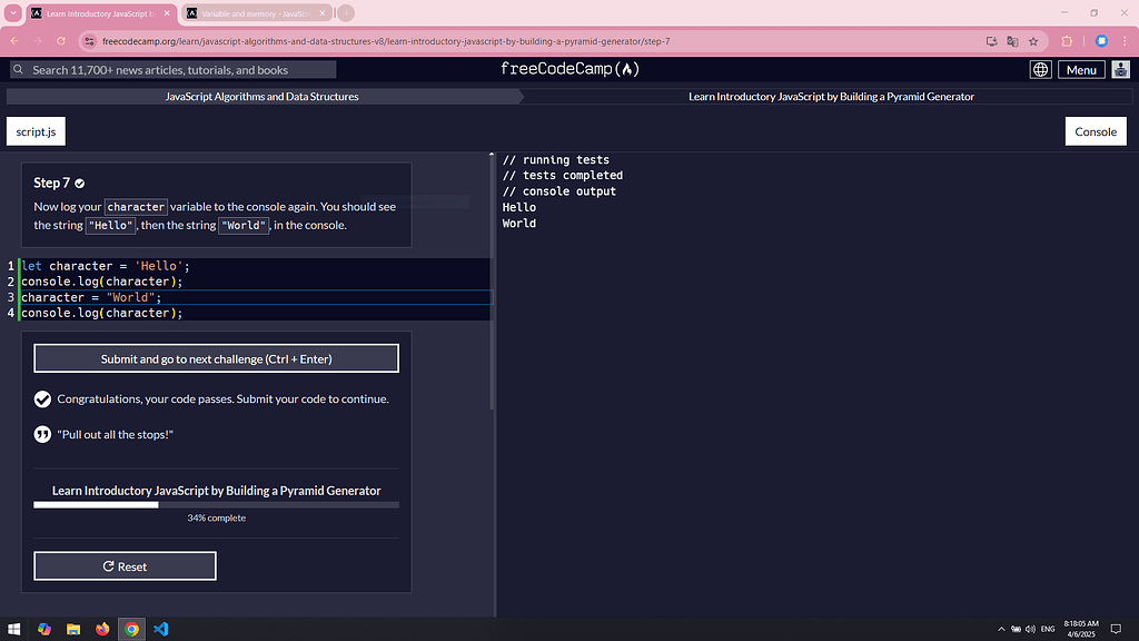 Learn Introductory JavaScript by Building a Pyramid Generator - Step 7 ... image.